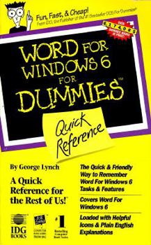 Paperback Word F/Windows 6 F/Dummies Quick Reference Book