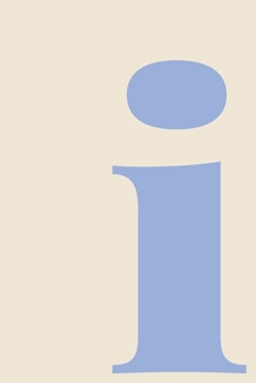 I Dot Grid Notebook: Minimalist Modern Dotted Notebook | Personalized Monogram Letter I in Periwinkle Blue and Purple