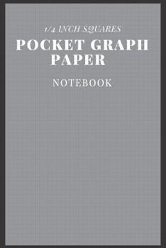 Paperback 1/4 Inch Squares Pocket Graph Paper Notebook Book
