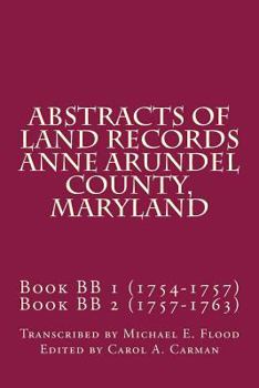 Paperback Abstracts of Land Records Anne Arundel County, Maryland Book