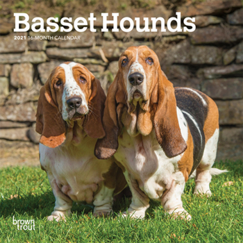 Calendar Basset Hounds 2021 Mini 7x7 Book