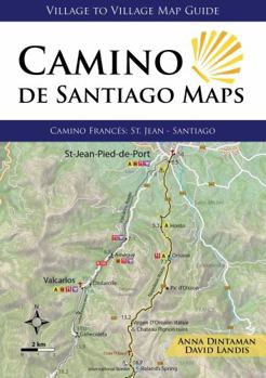 Paperback Camino de Santiago Maps, Camino Francés: St. Jean - Santiago (Village to Village Map Guide) Book