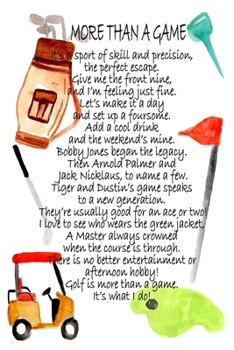 Paperback More Than A Game Golf Graph Journal: 6x9 Notebook With 120 Graph Pages, Golf Score Book For Men To Write In, Golf Players Gift Book