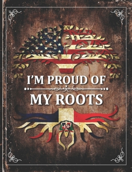 Im Proud of My Roots: Vintage Dominican Republic and American Flag Personalized Gift for Coworker Friend  2020 Calendar Daily Weekly Monthly Planner Organizer