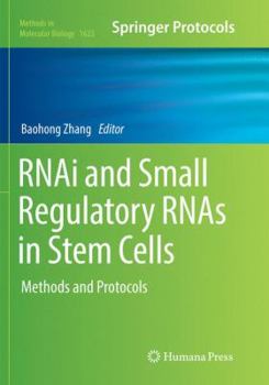 Paperback Rnai and Small Regulatory Rnas in Stem Cells: Methods and Protocols Book
