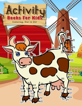 Paperback Activity Books For Kids: Animals Coloring, Dot to dot Puzzles For Fun And Learning Book