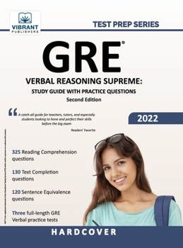 Hardcover GRE Verbal Reasoning Supreme: Study Guide with Practice Questions Book