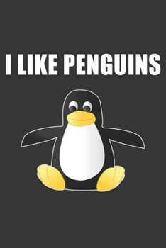Paperback I Like Penguins Notebook: Lined Journal, 120 Pages, 6 x 9, Affordable Gift Journal Matte Finish Book