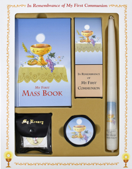 Hardcover First Mass Book Deluxe Set: An Easy Way of Participating at Mass for Boys and Girls [With Rosary, Candle and Bookmark and My First Mass Book] Book