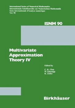 Paperback Multivariate Approximation Theory IV: Proceedings of the Conference at the Mathematical Research Institute at Oberwolfach, Black Forest, February 12-1 Book