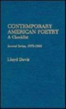 Hardcover Contemporary American Poetry: A Checklist-Second Series, 1973-1983 Book