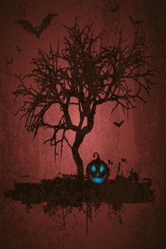 Paperback Tree with pumpkin notebook red: Scary notebook with cemetary great gift for gothics Book