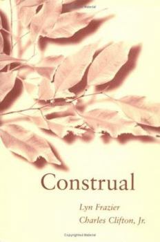 Hardcover Construal (Language, Speech, and Communication) Book