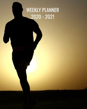 Paperback 2020-2021 Weekly Planner: 2 Year Weekly & Monthly View Organizer & Agenda with To-Do's - Runners Design Book