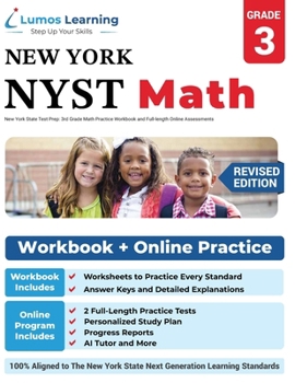 Paperback New York State Test Prep: 3rd Grade Math Practice Workbook and Full-length Online Assessments: NYST Study Guide Book