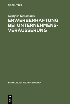 Hardcover Erwerberhaftung bei Unternehmensveräußerung [German] Book