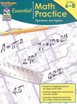 Paperback Essential Math Practice: Reproducible Operations and Algebra Book