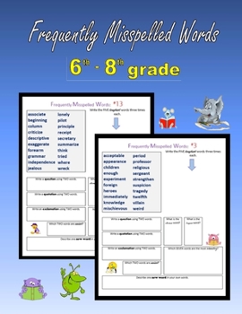 Paperback Frequently Misspelled Words (6th grade - 8th grade) Book