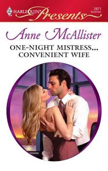Mass Market Paperback One-Night Mistress...Convenient Wife Book