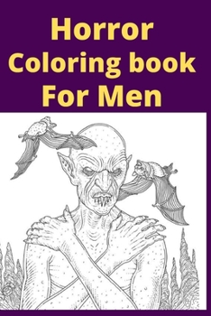 Paperback Horror Coloring book For Men [Large Print] Book