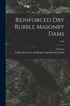 Paperback Reinforced Dry Rubble Masonry Dams; 1936 Book