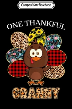 Composition Notebook: Thanksgiving Gifts Womens One Thankful Granny Leopard Turkey  Journal/Notebook Blank Lined Ruled 6x9 100 Pages