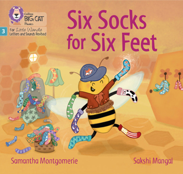 Paperback Six Socks for Six Feet: Phase 3 Set 1 Book