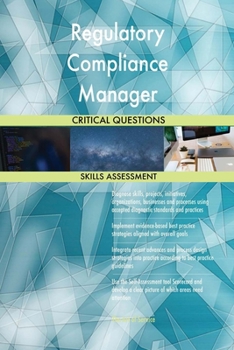 Paperback Regulatory Compliance Manager Critical Questions Skills Assessment Book