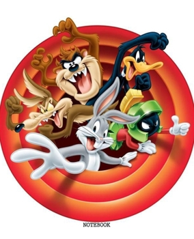 Notebook: Looney Tunes Cartoon Soft Glossy Cover College Ruled Lined Pages Book 7.5 x 9.25 Inches 110 Pages