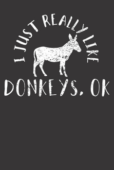 Paperback Notebook: Donkeys Dot Grid 6x9 120 Pages Book