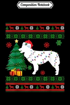 Composition Notebook: Australian Shepherd Christmas Sweater Dog Christmas Tree  Journal/Notebook Blank Lined Ruled 6x9 100 Pages