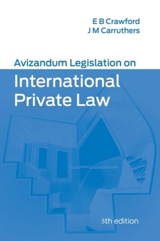 Paperback Avizandum Legislation on International Private Law Book