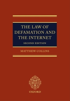 Hardcover The Law of Defamation and the Internet Book