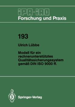 Paperback Modell Für Ein Rechnerunterstütztes Qualitätssicherungssystem Gemäß Din ISO 9000 Ff. [German] Book