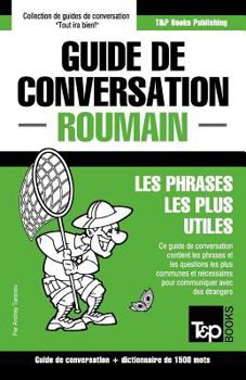 Paperback Guide de conversation Français-Roumain et dictionnaire concis de 1500 mots [French] Book