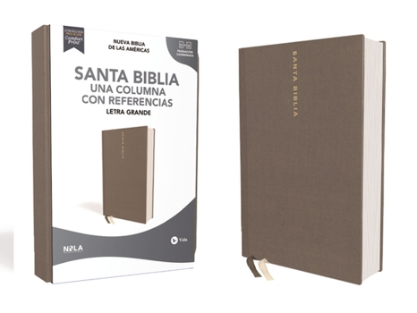 Hardcover Nbla, Santa Biblia, Una Columna Con Referencias, Letra Grande, Tapa Dura/Tela, Gris, Palabras de Jesús En Rojo, Comfort Print [Spanish] Book