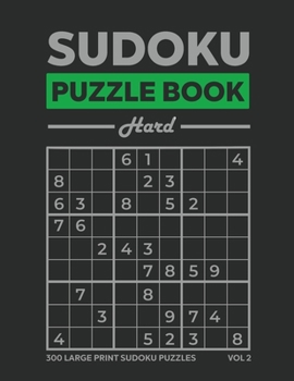 Paperback Sudoku Puzzle Book 300 Hard Book