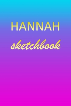 Hannah: Sketchbook | Blank Imaginative Sketch Book Paper | Pink Blue Gold Custom Letter H Personalized Cover | Teach & Practice Drawing for ... Doodle Pad | Create, Imagine & Learn to Draw