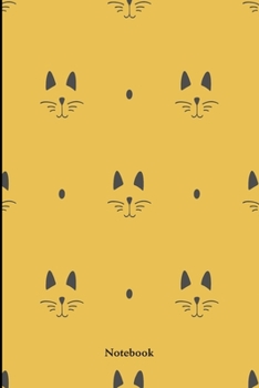 Notebook: Yellow cat notebook journal. Cute gift for cat lovers.