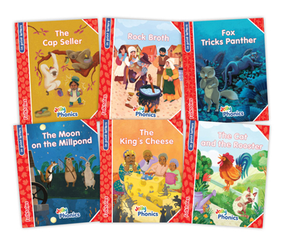 Paperback Jolly Phonics Folktales Red Readers (Level 1) Complete Set (1-6): In Print Letters (American English Edition) Book