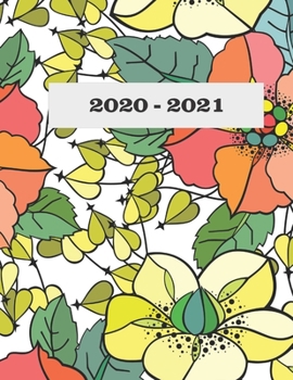 Paperback 2020-2021: Monthly Planner 2020-2021 Floral Book