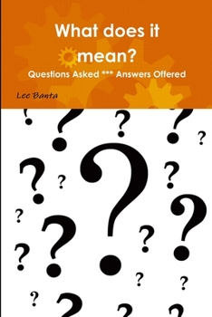 Paperback What does it mean? Book