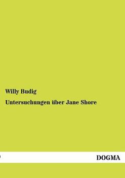 Paperback Untersuchungen über Jane Shore [German] Book