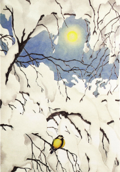 Hardcover A Winter's Day Small Boxed Holiday Cards Book