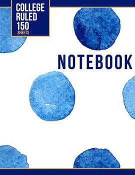 Paperback Notebook: Notebook, College Ruled Line Paper, 150 Sheets, Blue Shapes, 8.5x11 Book