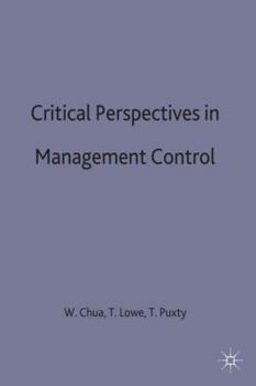 Hardcover Critical Perspectives in Management Control Book