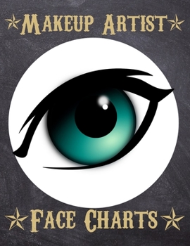 Makeup Artist Face Charts: Makeup cards to paint the face directly on paper with real make-up - Ideal for: professional make-up artists, vloggers and cosplay influencers - 150 cards - Size 8,5x11