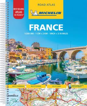 Spiral-bound Michelin France Road Atlas Book