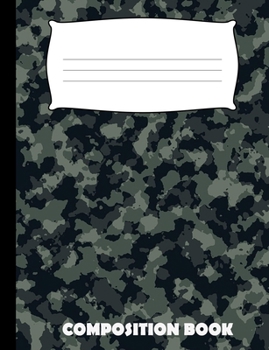 Paperback Composition Book: Camouflage Composition Wide Ruled Book