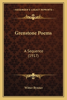 Paperback Grenstone Poems: A Sequence (1917) Book